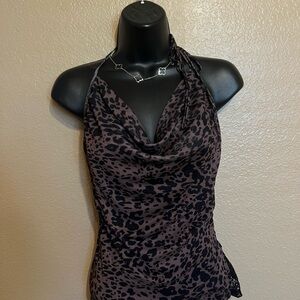 Leopard Print Halter Top